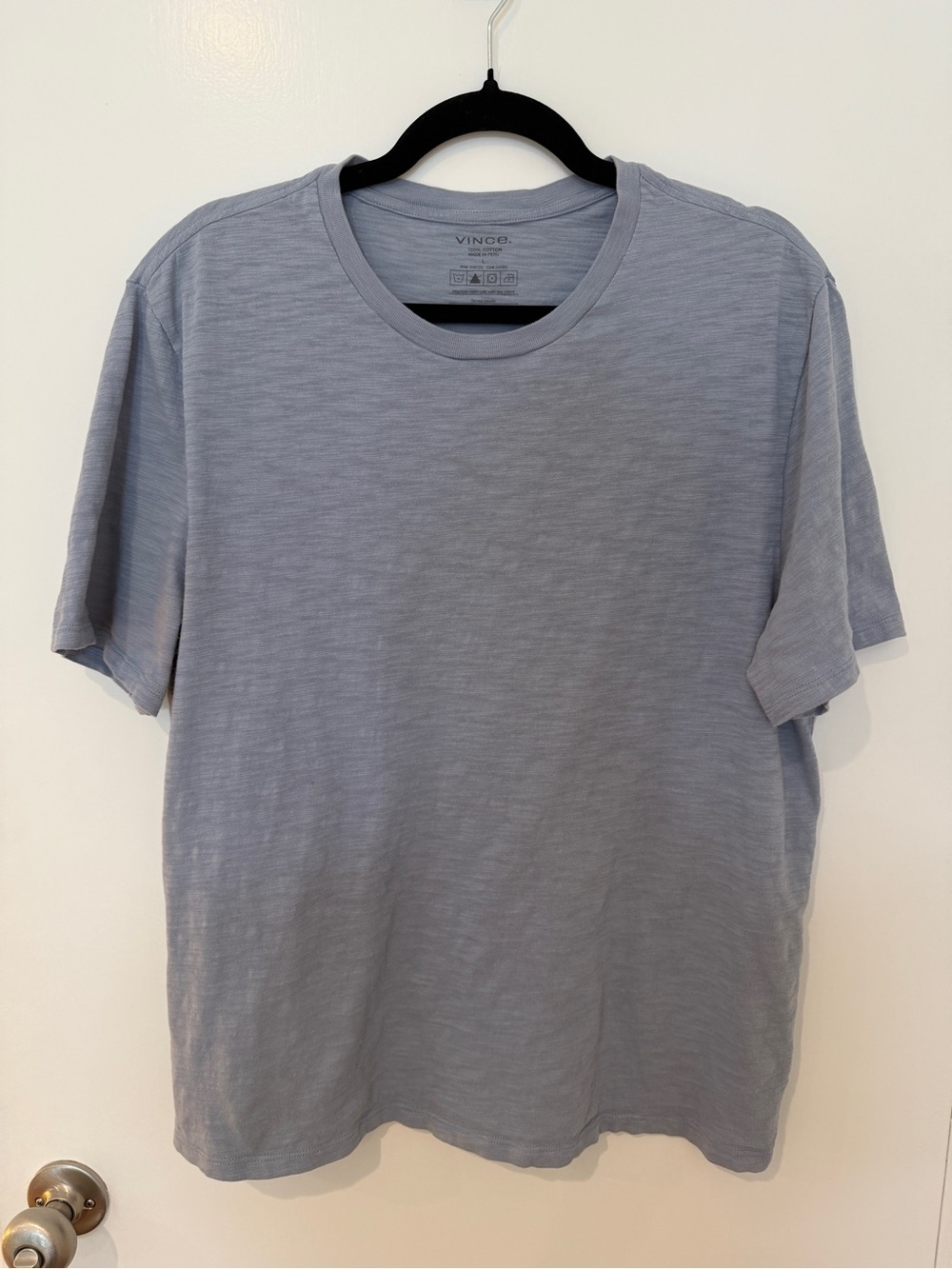 Vince Men's Crew Neck T-Shirt in Light Blue